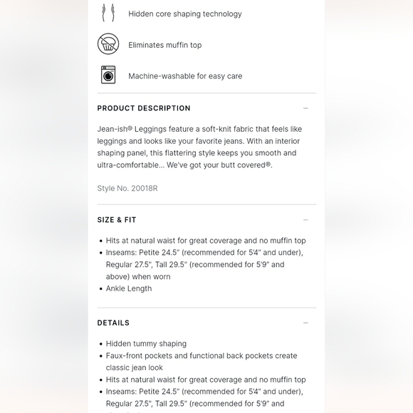 SPANX Jean-ish Ankle Leggings in Twilight Rinse, sz 3X - Picture 12 of 16